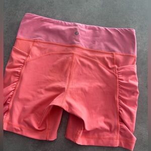 Lululemon 8 Speed Track Short Grapefruit Coral Pink